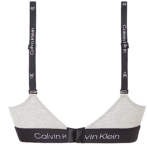 Calvin Klein Damen BH Bralette Light Lined Weich vorgeformte Cups, Grau (Grey Heather), S von Calvin Klein