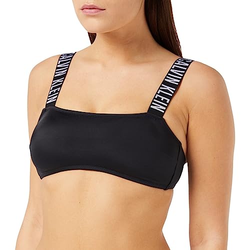 Calvin Klein Damen Bandeau Bikinioberteil Gepolstert, Schwarz (PVH Black), L von Calvin Klein