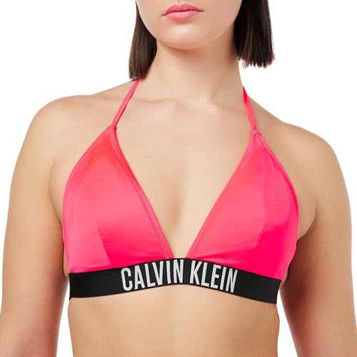 Calvin Klein Damen Bikini Oberteil Triangel mit Schnürung, Rot (Signal Red), M von Calvin Klein