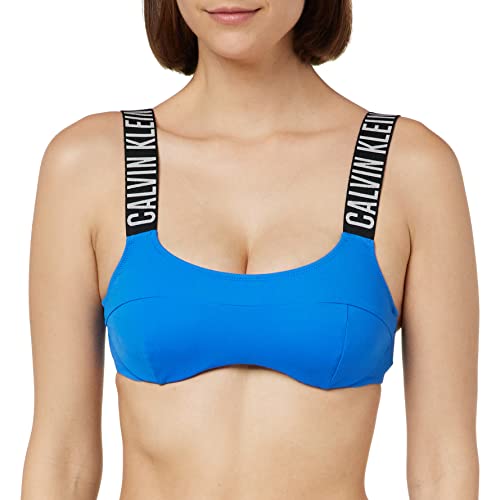 Calvin Klein Damen Bikinitop Bralette Ungepolstert, Blau (Dynamic Blue), M von Calvin Klein