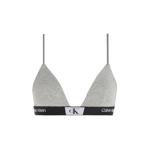 Calvin Klein Damen Bikinitop Triangel Unlined Triangle Weiche Cups , Grau (Grey Heather), L von Calvin Klein