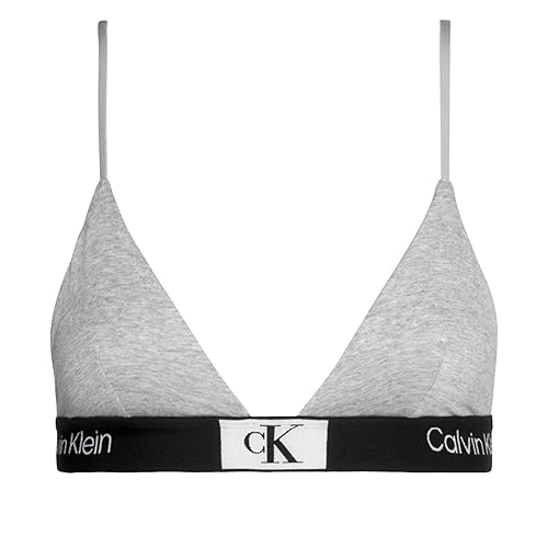 Calvin Klein Damen Bikinitop Triangel Unlined Triangle Weiche Cups , Grau (Grey Heather), XS von Calvin Klein