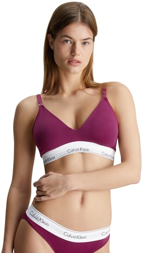 Calvin Klein Damen Lght Lined Triangle (Maternity) 000QF6218E Triangel-BHS, Lila (Purple Potion), S von Calvin Klein