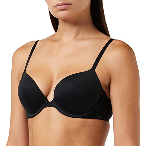 Calvin Klein Damen Push-Up BH mit Bügel, Schwarz (Black), 80C (36C) von Calvin Klein