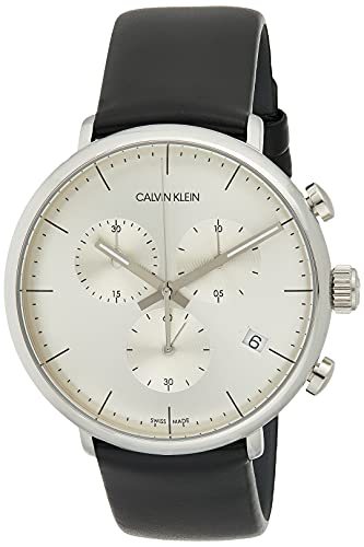 Calvin Klein Herren Analog Quarz Uhr mit Echtes Leder Armband K8M271C6 von Calvin Klein