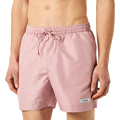 Calvin Klein Herren Badehose Medium Drawstring Lang, Rosa (Velvet Pink), L von Calvin Klein