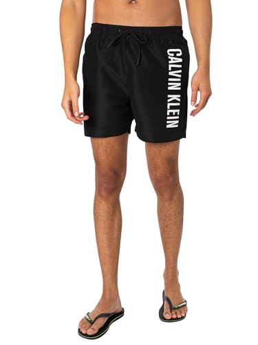 Calvin Klein Herren Badehose Medium Drawstring Lang, Schwarz (Pvh Black), L von Calvin Klein