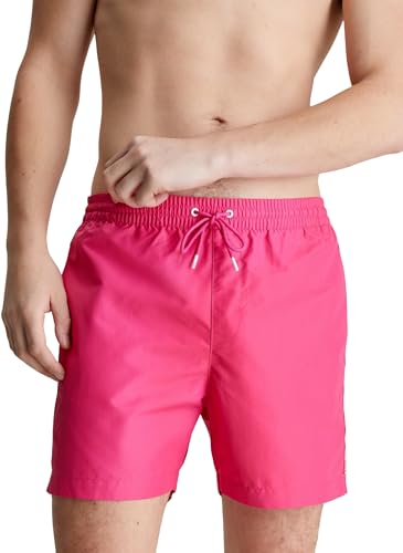 Calvin Klein Herren Badehose Medium Drawstring Mittellang, Rosa (Fuchsia Fedora), 3XL von Calvin Klein