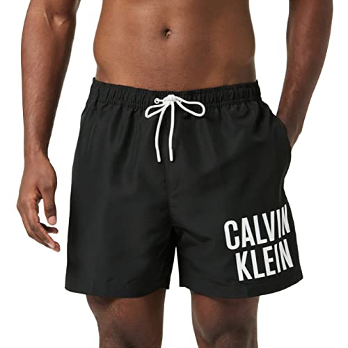 Calvin Klein Herren Badehose Medium Drawstring-Nos mit Mesh-Futter, Schwarz (PVH Black), XXL von Calvin Klein