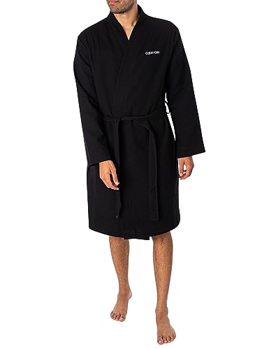 Calvin Klein Herren Bademantel Robe Baumwolle, Schwarz (Black), L-XL von Calvin Klein