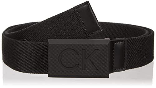 Calvin Klein Herren Casual Plaque Webbing 35MM K50K509649 Gürtel, Schwarz (Ck Black), 135 von Calvin Klein Jeans