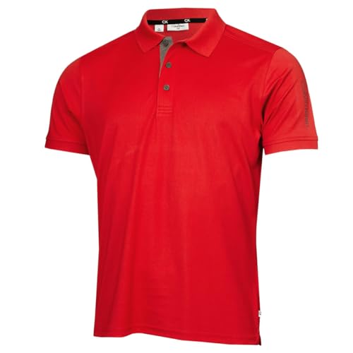 Calvin Klein Herren Club Golf leichtes Poloshirt - Rot - S Calvin Klein Herren Club Golf leichtes Poloshirt - Rot - S von Calvin Klein