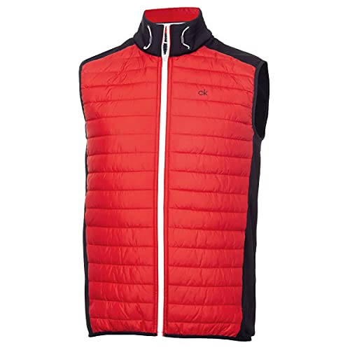 Calvin Klein Herren Hybrid CK Insulate Weste - Rot/Marine - L von Calvin Klein