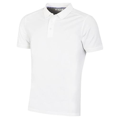 Calvin Klein Herren North Coast Feuchtigkeitsdochtes Poloshirt - Weiß - XL von Calvin Klein