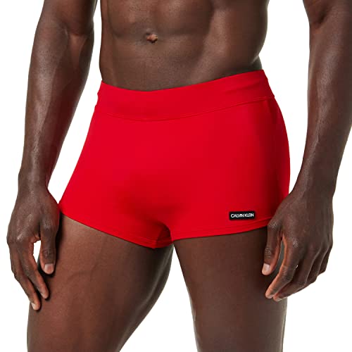 Calvin Klein Herren Trunk Badehose, Rot (High Risk XBG), Small von Calvin Klein