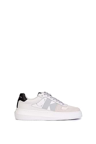 Calvin Klein Jeans Damen Chunky Cupsole Sneakers, Weiß, 41 EU von Calvin Klein