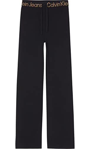 Calvin Klein Jeans Damen Hose Jumpsuit Logo Intarsia Knitte J20J219740, Ck Schwarz, S von Calvin Klein