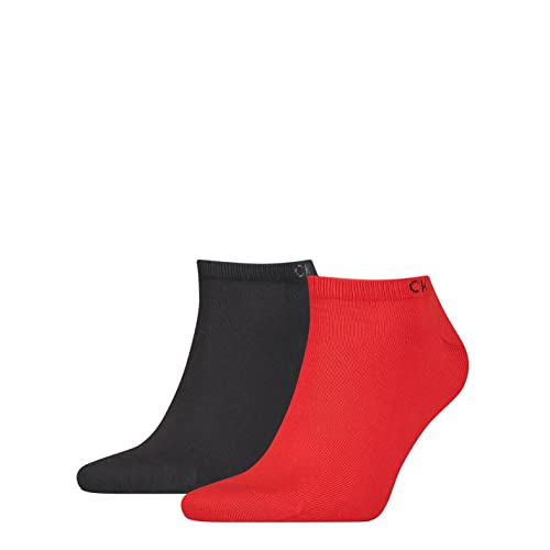 Calvin Klein Mens Casual Men's Liner Socks 2 Pack Sneaker, Rot, 39/42 von Calvin Klein