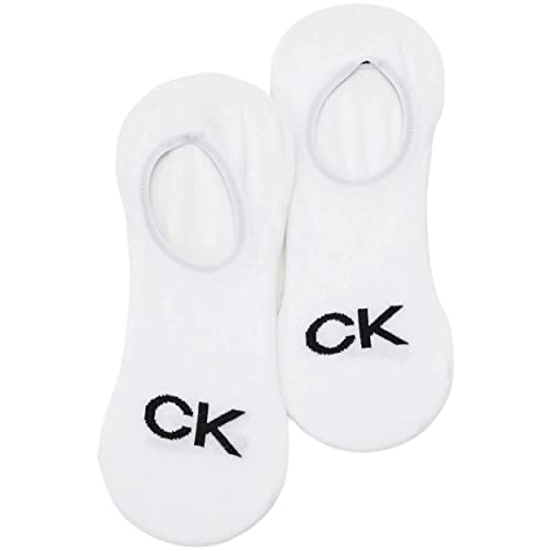 Calvin Klein Herren Footie Socken, Weiß, 39/42 (2er Pack) von Calvin Klein