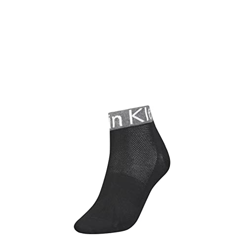 Calvin Klein Damen Quarter Socken, Schwarz, Einheitsgröße von Calvin Klein