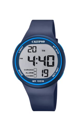 Calypso Herren Digital Gesteppte Daunenjacke Uhr mit Kunststoff Armband K5795/3 von CALYPSO
