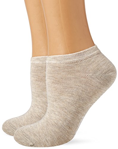 Camano Damen 3318 Füßlinge, Beige (Natural Melange 0011), 35/38 (2er Pack) von Camano