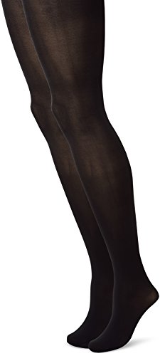 Camano Damen 8204 Strumpfhose, Schwarz (Black 0005), 48 (2er Pack) von Camano