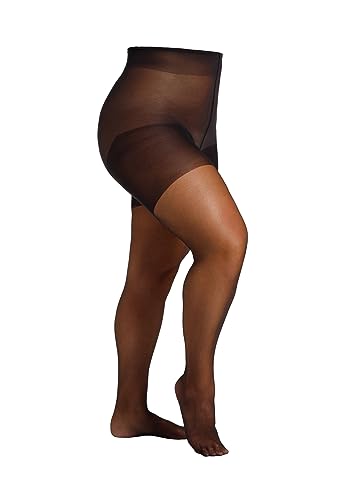 Camano Damen Strumpfhose 20 DEN Curvy große Größen 2er Pack reißfest seidenmatt extra breiter Komfortbund druckfrei 3D ringelfrei verstärkter Fuß 2er Pack 44/46 black Camano Damen Strumpfhose 20 DEN Curvy große Größen 2er Pack reißfest seidenmatt extra breiter Komfortbund druckfrei 3D ringelfrei verstärkter Fuß 2er Pack 44/46 black von Camano