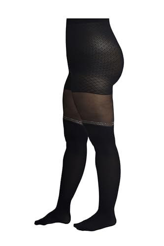 Camano Damen Strumpfhose 40 DEN große Größen curvy overknee Komfort Baumwollzwickel extra breiter Bund bequem und reißfest mit elegantem Glitzer Design overknee 1er Pack 48/50 black Camano Damen Strumpfhose 40 DEN große Größen curvy overknee Komfort Baumwollzwickel extra breiter Bund bequem und reißfest mit elegantem Glitzer Design overknee 1er Pack 48/50 black von Camano