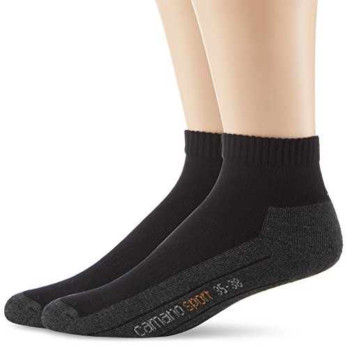 Camano Herren 5932 Sportsocken, Schwarz (Black 5), (Herstellergröße: 39/42) (2er Pack) von Camano