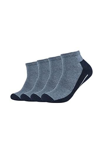 Camano Unisex Sportsocken kurz Atmungsaktiv Bequem Perfekte Passform Tennissocken Verstärkt Herren und Damen pro tex 4er Pack 39/42 navy von Camano