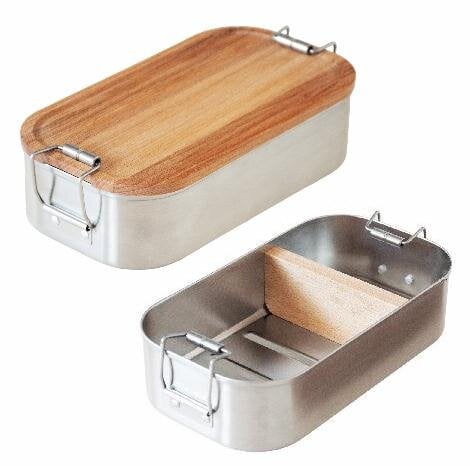 Cameleon Pack Lunchbox mit Deckel und Trennsteg aus heimischem Buchen Holz von Cameleon Pack