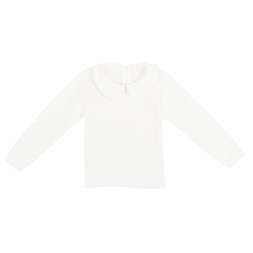 Baby Kinder Jungen Mädchen Baumwolle Langarmshirt Peter Pan Kragen Knopfverschluss Elastische T-Shirts - Einfarbig Weiß Herstellergr. 120 Baby Kinder Jungen Mädchen Baumwolle Langarmshirt Peter Pan Kragen Knopfverschluss Elastische T-Shirts - Einfarbig Weiß Herstellergr. 120 von Camilife