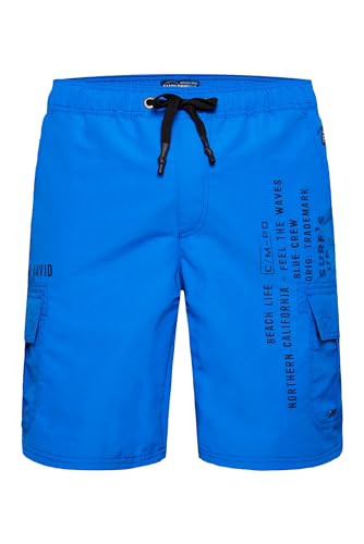 Camp David Herren Badeshorts im Cargo Style Tech Blue M von Camp David