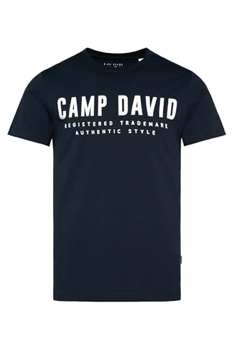 Camp David Herren Basic Logo T-Shirt Blue Navy XXXL von Camp David