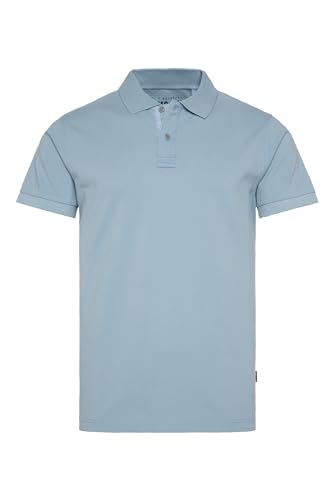 Camp David Herren Basic Pikee-Polo mit Trikotkragen New Blue L von Camp David