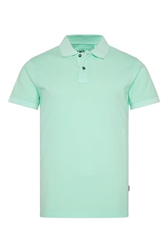 Camp David Herren Basic Pikee-Polo mit Trikotkragen Sun Aqua XL von Camp David