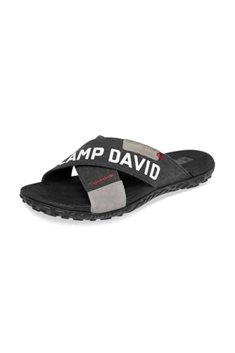 Camp David Herren Beach Slipper mit Logo Artworks Black 42 von Camp David