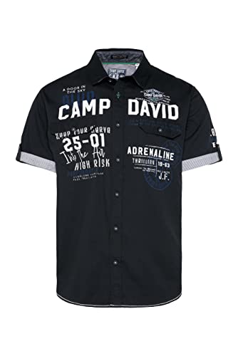 Camp David Herren Freizeithemd mit Klappentaschen und Artworks, XL, CB2302-5528-21 von Camp David