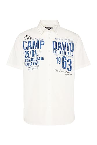 Camp David Herren Freizeithemd mit Logo Print von Camp David