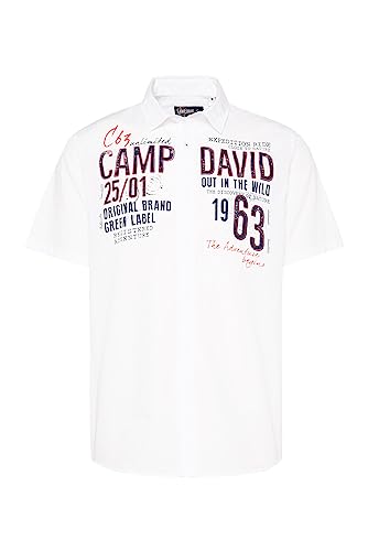 Camp David Herren Freizeithemd mit Logo Print von Camp David