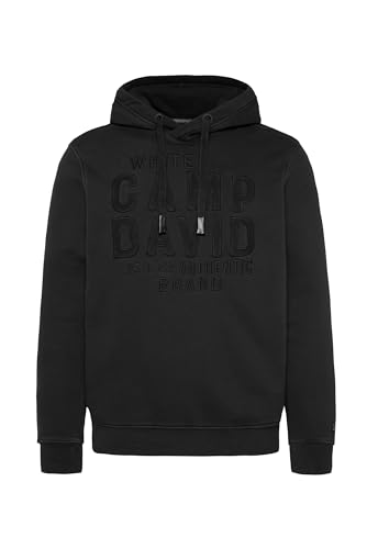 Camp David Herren Hoodie mit toniger Logo-Stickerei Black M von Camp David