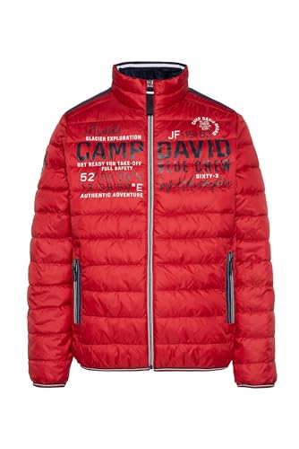 Camp David Herren Leichte Steppjacke mit Logo Prints und Tapes Royal Red Xxl von Camp David