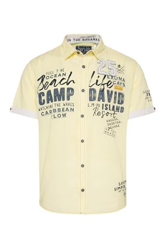 Camp David Herren Leichtes Sommerhemd mit Logo Artworks Banana Sun S von Camp David