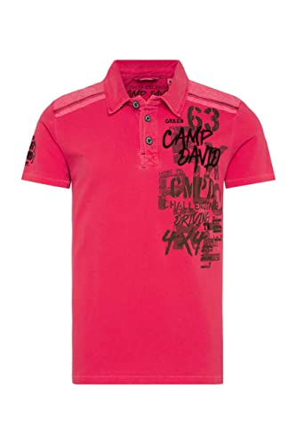 Camp David Herren Shirt rot/schwarz/dunkelgrün M von Camp David