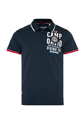 Camp David Herren Poloshirt mit Rücken-Artwork von Camp David