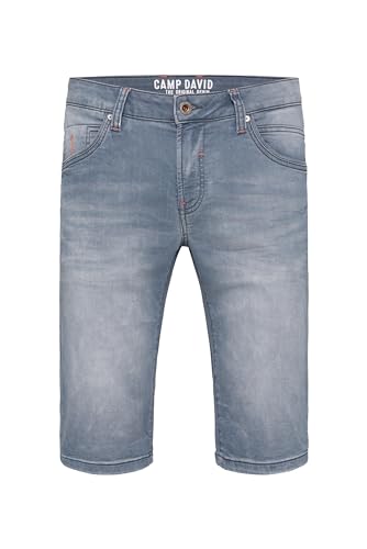 Camp David Herren RO:BI Skater Jeans Shorts Grey Blue Jogg 34 von Camp David