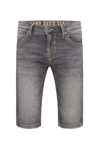 Camp David Herren RO:BI Skater Shorts mit Knitter-Effekten Grey Used Jogg 40 von Camp David