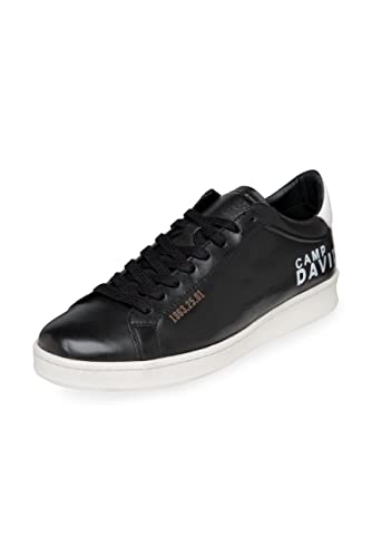 Camp David Herren Sneaker aus Leder mit Logo Prints Black 45 von Camp David