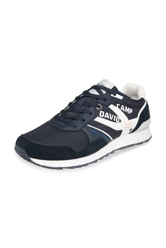 Camp David Herren Sneaker im Retro Look mit Logo Artworks Blue Navy 44 von Camp David